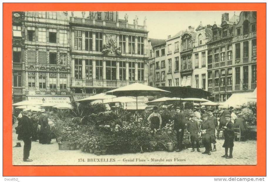 Belgique -  Bruxelles  "  Grand'place - Marché Aux Fleurs  " Carte Glacée - Markten