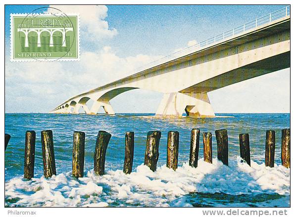 D11730 CARTE MAXIMUM CARD FD 1984 NETHERLANDS - ZEELAND BRIDGE ZIERIKZEE CP ORIGINAL - 1984