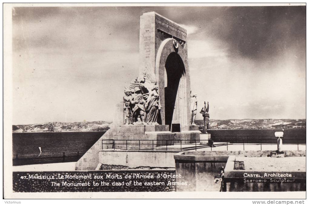 MARSEILLE, Le Monument Aux Morts De L'Armée D'Orient, 1942 - Monumenti Ai Caduti