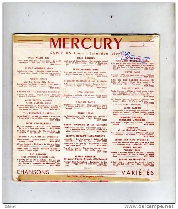 Eddie Constantine - Mercury Super 45 - MEP 14015 - Ah!les Femmes - Ca Y Est - Les Amoureux Du Havre - Deux Pour Aimer - - Autres - Musique Française