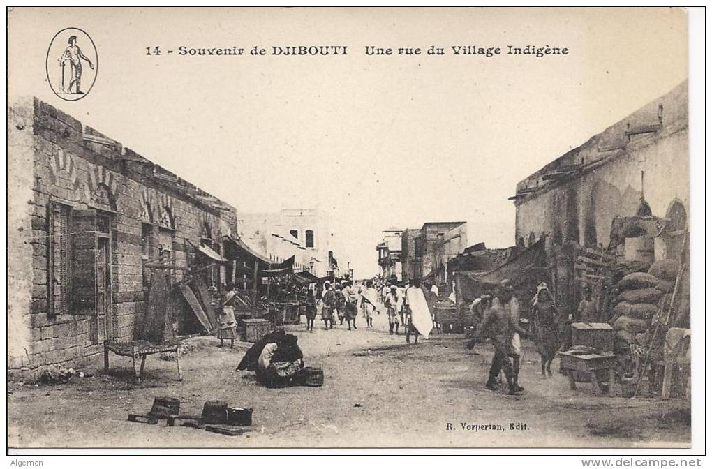 6569 - Souvenir De Djibouti Une Rue Du Village Indigène - Djibouti