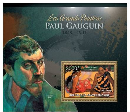 Ca13109b Central African 2013 Painting S/s Paul Gauguin - Impressionisme