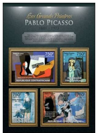 Ca13112a Central African 2013 Painting S/s Pablo Picasso - Picasso