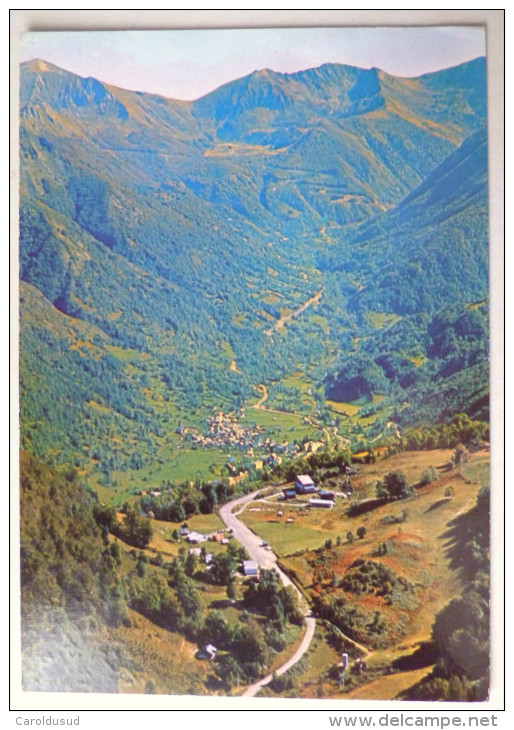 Cp Aulus-les-bains Col De Latrape  Le St Gironnais  Voyagé 1977  Timbre Cachet  Oust Ariege - Oust