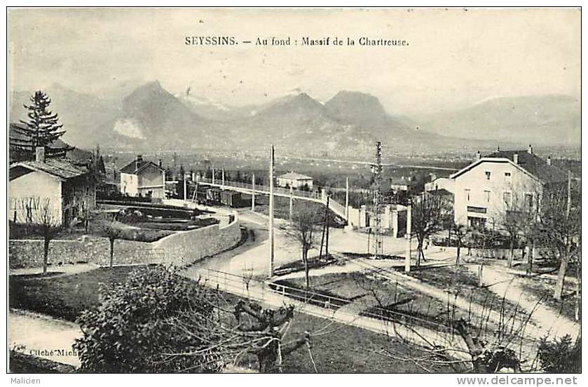 Isere -ref 506- Seyssins -petit Plan Wagons Rails Ligne De Chemin De Fer    - Carte Bon Etat  - - Autres & Non Classés