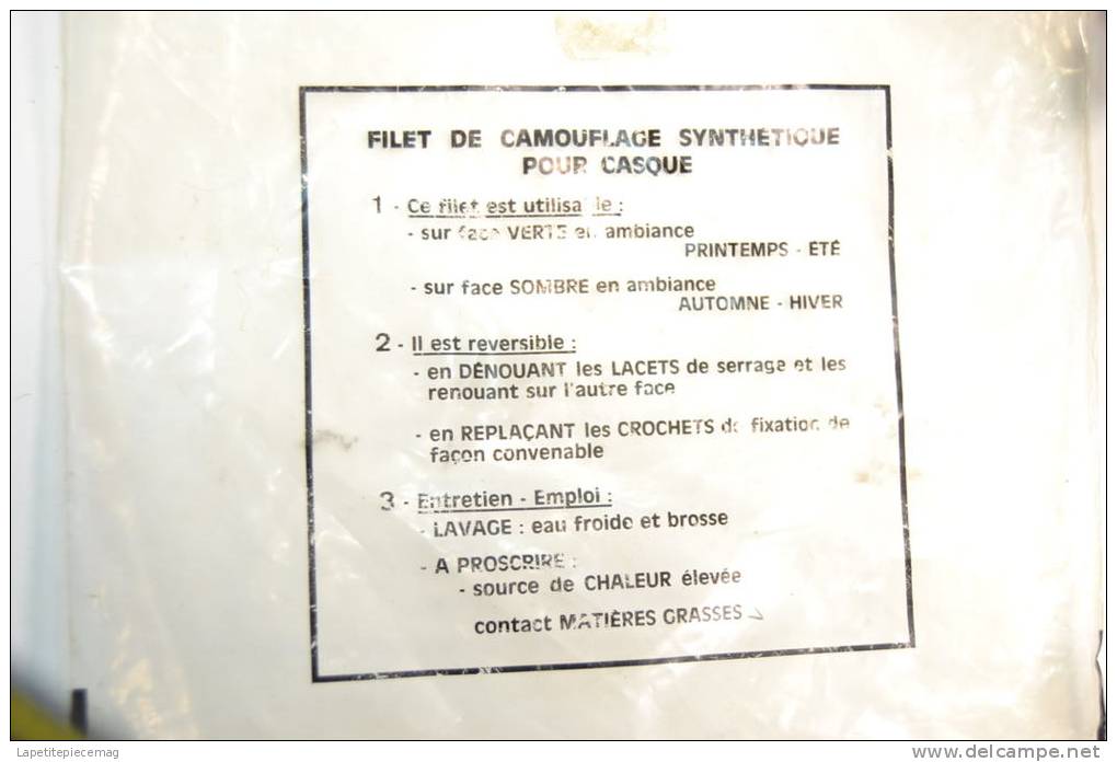 Filet De Camouflage  "choucroute" Pour Casque Français Années 1950 - 1980. Eté / Automne. Airsoft / Paintball - Casques & Coiffures