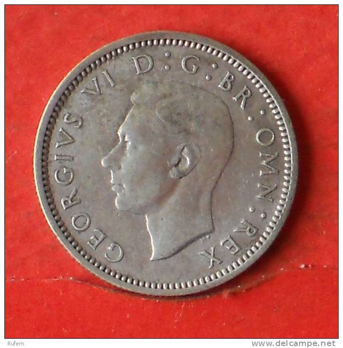 GREAT BRITAIN  6  PENCES  1946  SILVER COIN KM# 852  -    (1561) - H. 6 Pence