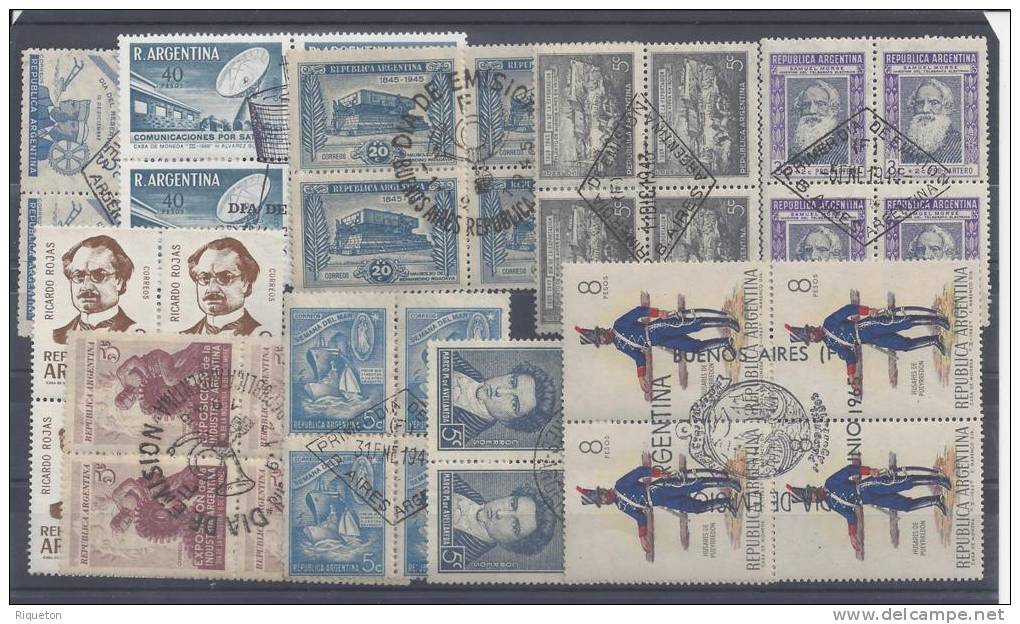 ARGENTINE -   LOT -    10 BLOCS DE QUATRE DIVERS -   PREMIER JOUR D' EMISSION -   TB  - - Collections, Lots & Séries