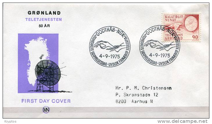 Greenland 1973-75. 4 FDCs - FDC