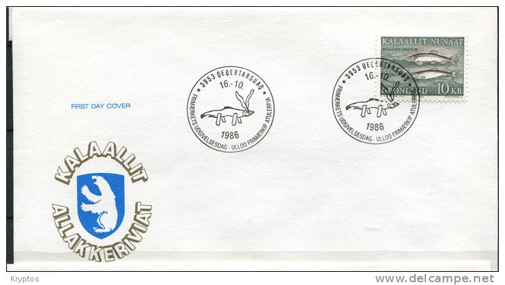 Greenland 1981-86. 5 FDCs. "Fish" - FDC