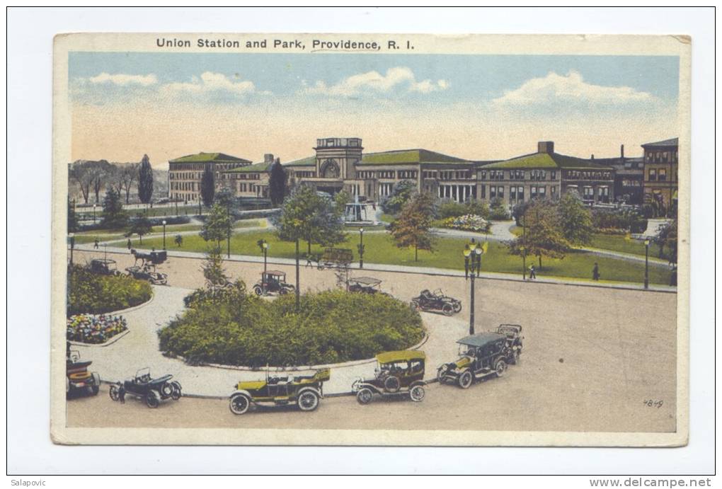 Providence RI Union Station And Park   2 SCANS - Providence