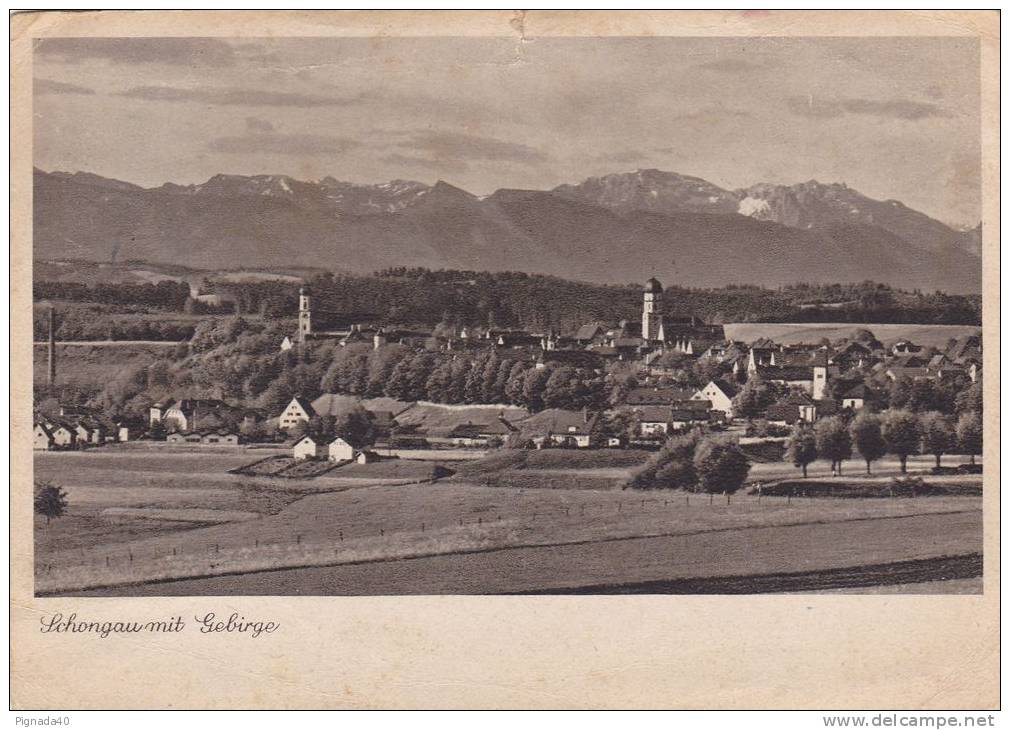 Cp , ALLEMAGNE , SCHONGAU Mit Gebirge - Weilheim