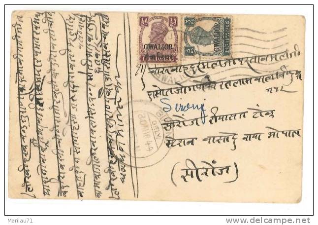 5306 1944 India Gwalior Storia Postale - Gwalior