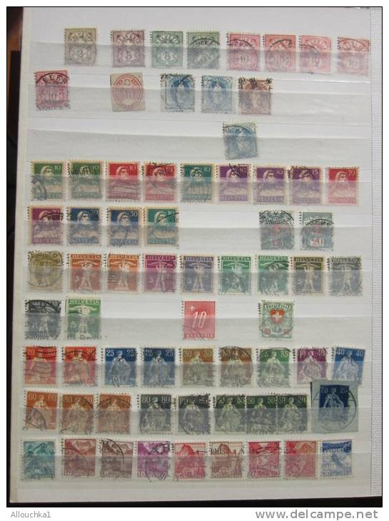 HELVETIA Collection De Timbres Suisse En Vrac Tous états:En Neuf * *et * Et Oblitérés (5 Pages Sans Album) - Collections