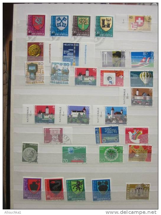 HELVETIA Collection De Timbres Suisse En Vrac Tous états:En Neuf * *et * Et Oblitérés (5 Pages Sans Album) - Collections