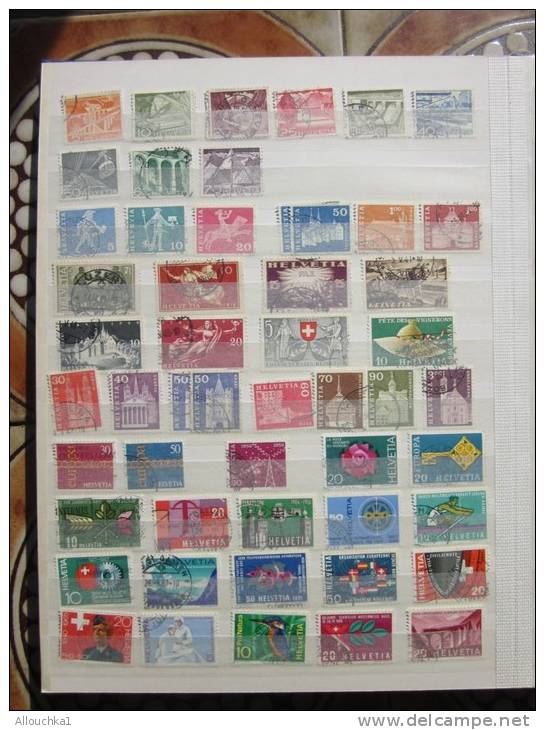 HELVETIA Collection De Timbres Suisse En Vrac Tous états:En Neuf * *et * Et Oblitérés (5 Pages Sans Album) - Lotti/Collezioni