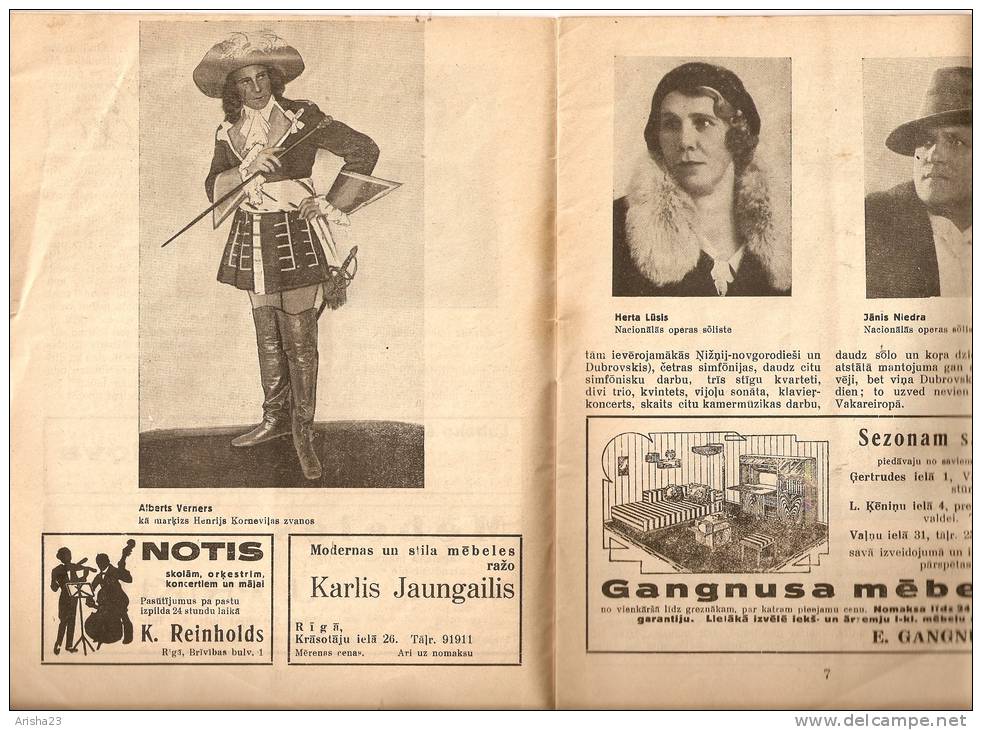 Latvia - Latvian National Opera Programm 1933 - 1934 - 28 Pages - R - Programs