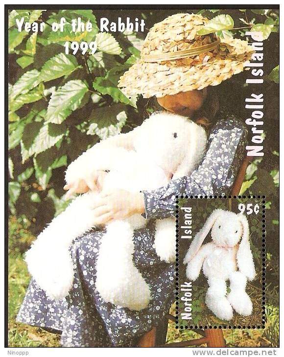 Norfolk Island......:    1999 Year Of The Rabbit Souvenir Sheet - Norfolk Island