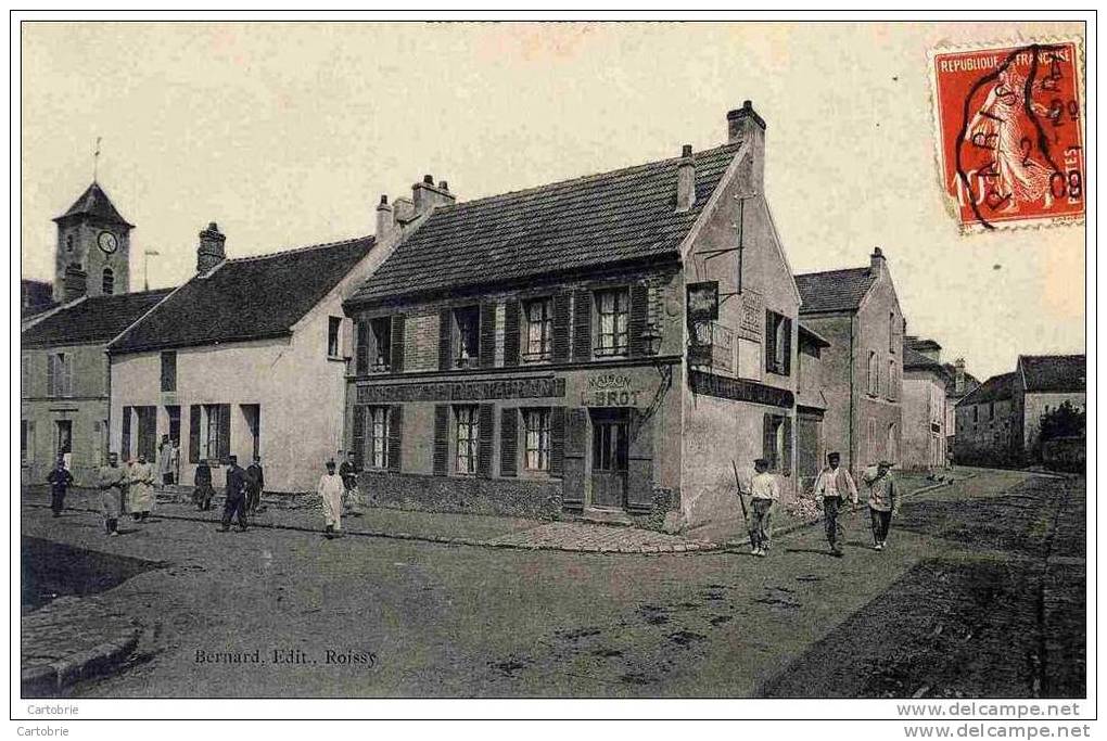 77 - ROISSY-EN-BRIE - Rue De La Gare (Hôtel-Restaurant Maison L. BROT) - Animée - Roissy En Brie