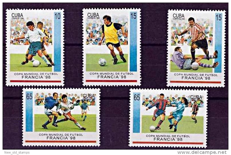 CUBA 1998  FOOTBALL CUP = FRANCE´98 MNH (**) Neuf POSTFRISH - Unused Stamps