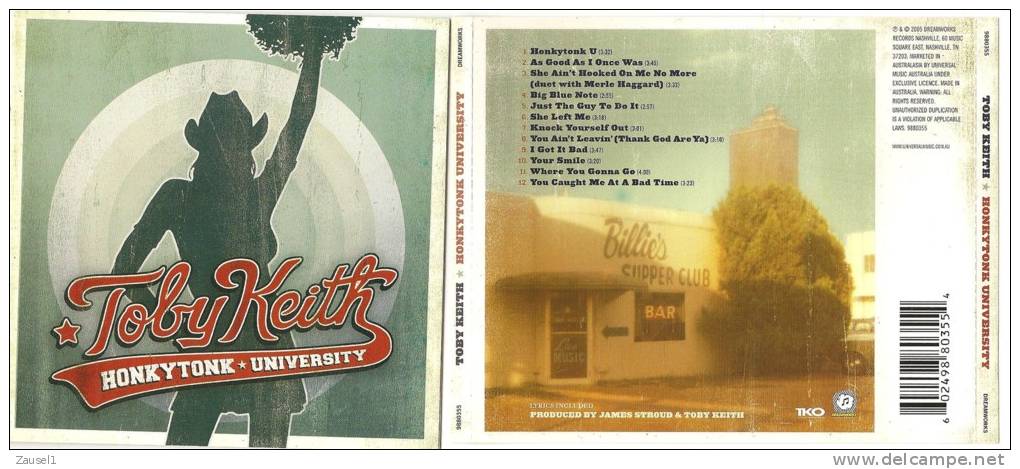 Toby Keith - HONKYTONK UNIVERSITY - Original  CD - Country & Folk