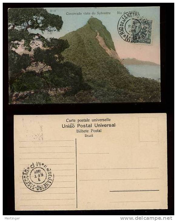 Brazil Brasilien 1908 Color Postcard RIO DE JANEIRO - Lettres & Documents
