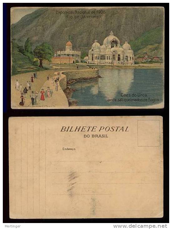 Brazil Brasilien 1908 Postcard Rio CAES DO URCA - Lettres & Documents