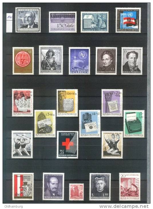 Österreich 1965 ** Postfrisch Jahrgang Komplett - Sammlungen