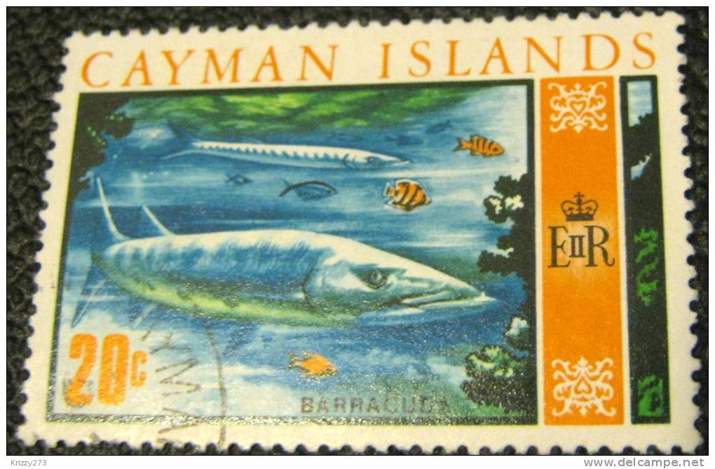 Cayman Islands 1969 Barracuda 20c - Used - Cayman Islands