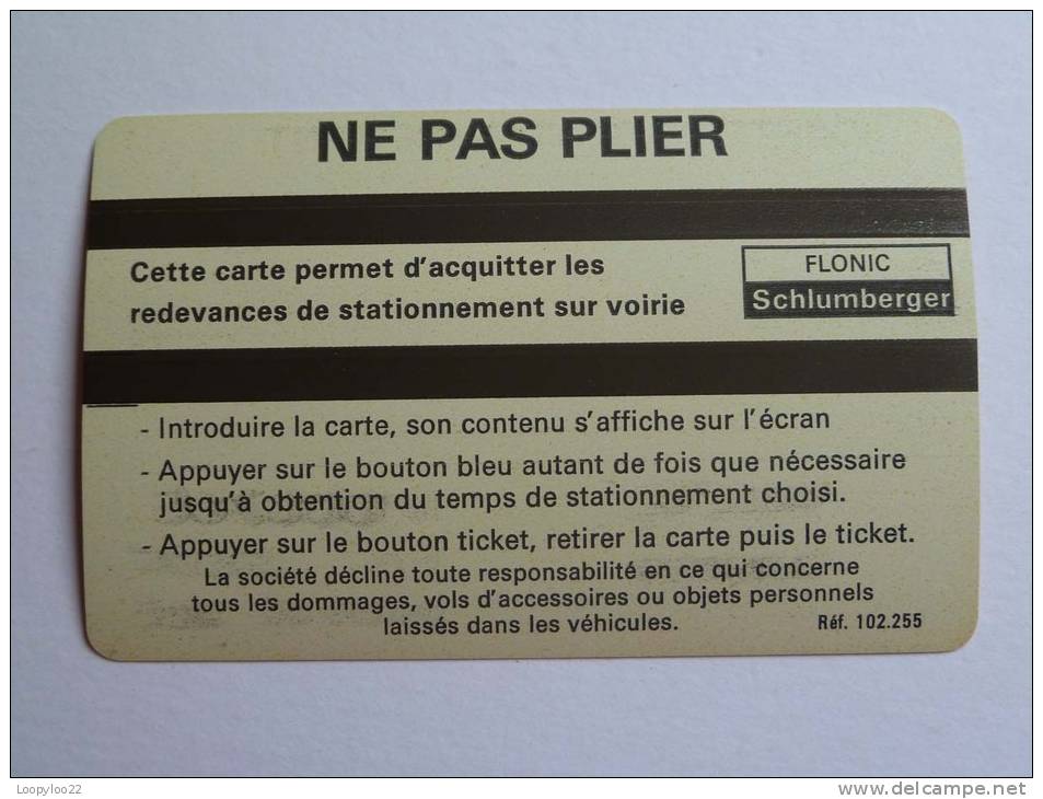 FRANCE - Parking Flonic - Schlumberger - Early 80's - Belfort - Telefoonkaarten Voor Particulieren