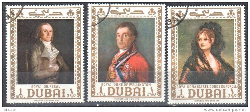 Dubai 1967 Art - Paintings- Mi.292-294A - Used - Dubai