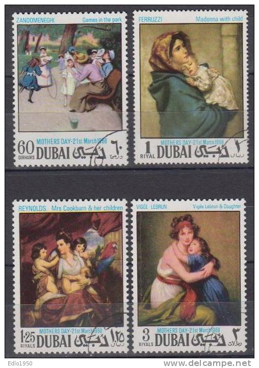 Dubai 1968 Art - Paintings - Mi.303-306A - Used - Dubai