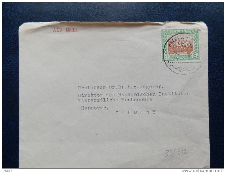 33/372    LETTRE TO GERMANY - Sudan (1954-...)