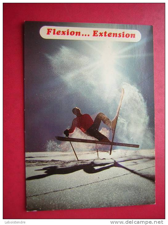 CPM THEME SPORT  SPORTS D'HIVER  SKI  FLEXION  EXTENSION    VOYAGEE  CARTE EN BON ETAT - Sports D'hiver