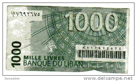 BILLET LIBAN - P.84 - 1000 LIVRE - ALPHABET PHENICIEN - Liban