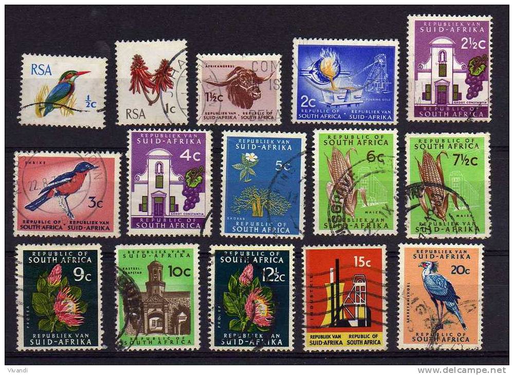 South Africa - 1969/71 - Definitives (Phosphor Bands/Frame) - Used - Used Stamps