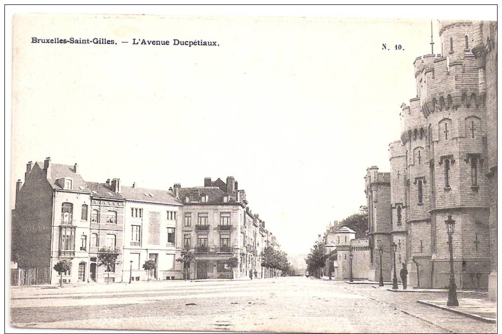 Bruxelles-Saint-Gilles. - L'avenue Ducpétiaux 1906, Circulée - St-Gilles - St-Gillis