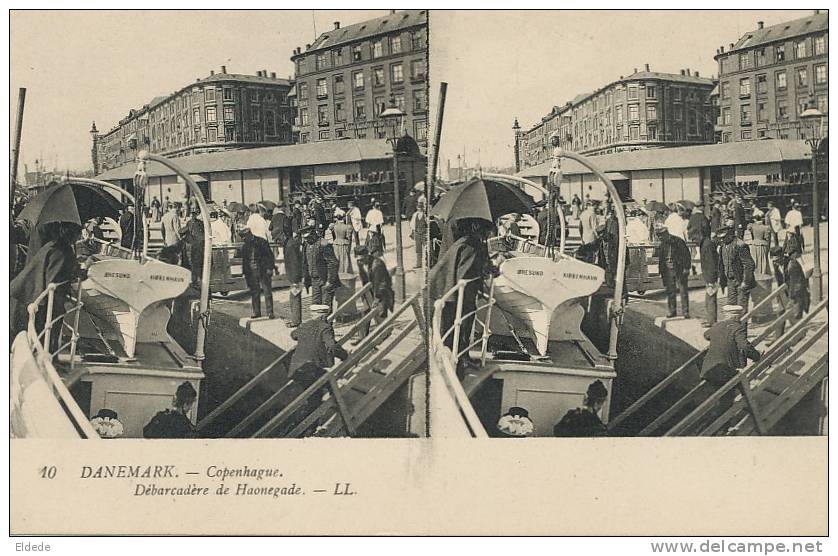 Stereo LL Copenhague Debarcadere De Haonegade  Canot Sauvetage Lifeboat  Oresund - Danemark