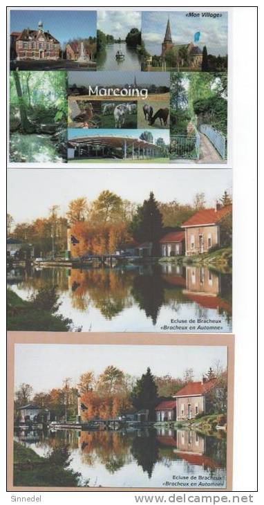 LOT DE 3 CARTES NEUVE DE MARCOING 59159  L ECLUSE DE BRACHEUX - Marcoing