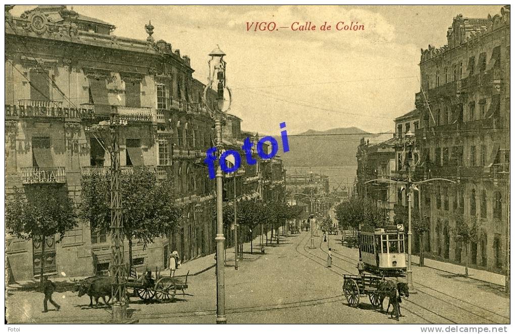 VINTAGE VIGO PONTEVEDRA GALICIA CARTE POSTALE OLD POSTCARD TARJETA POSTAL ESPAÑA SPAIN TRAM - Pontevedra