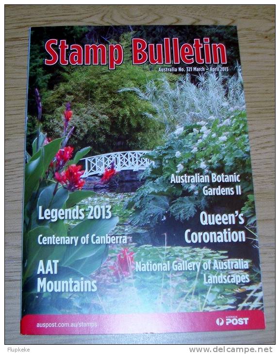 Stamp Bulletin Australia 321 Marsh-april 2013 Queen's Coronation AAT Mountains National Gallery Of Australia - Inglés (desde 1941)
