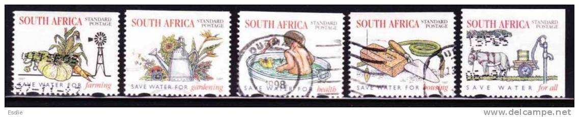 South Africa - 1997 - Water Week Water Conservation Water Day - Full Set Used - Oblitérés