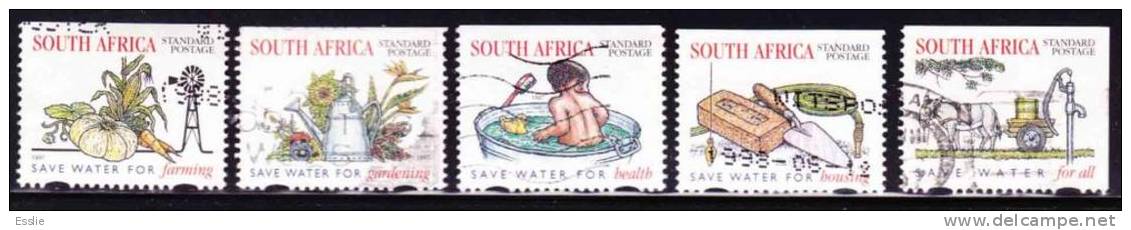 South Africa - 1997 - Water Week Water Conservation Water Day - Full Set Used - Oblitérés