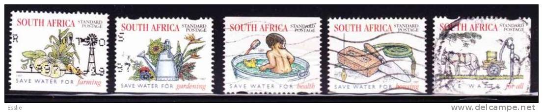 South Africa - 1997 - Water Week Water Conservation Water Day - Full Set Used - Gebraucht