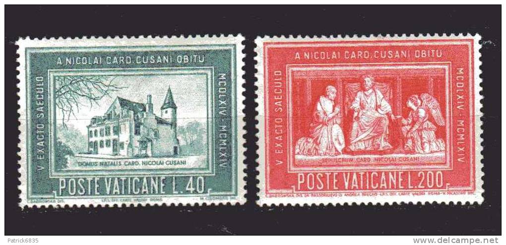 Vaticano ** - 1964. Cardinale Nicola Cusano . Unif. 395/96 - Unused Stamps