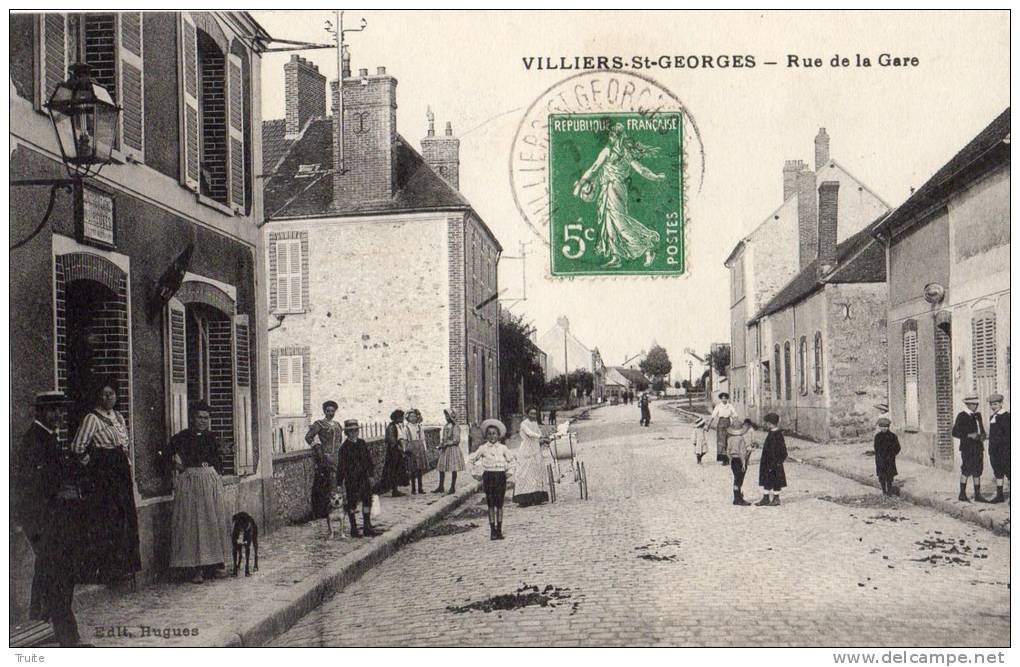 VILLIERS-SAINT-GEORGES RUE DE LA GARE TRES ANIMEE - Villiers Saint Georges