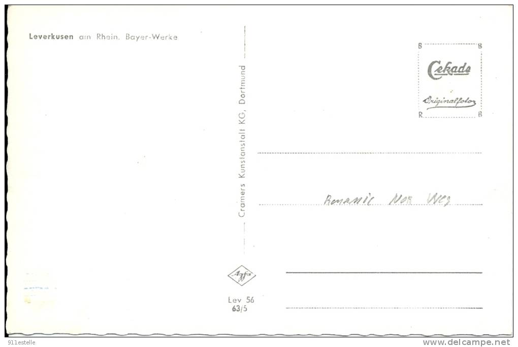 Allemagne ,   LEVERKUSEN  -  Bayer  Werke , CPSM 9 X 13 - Leverkusen