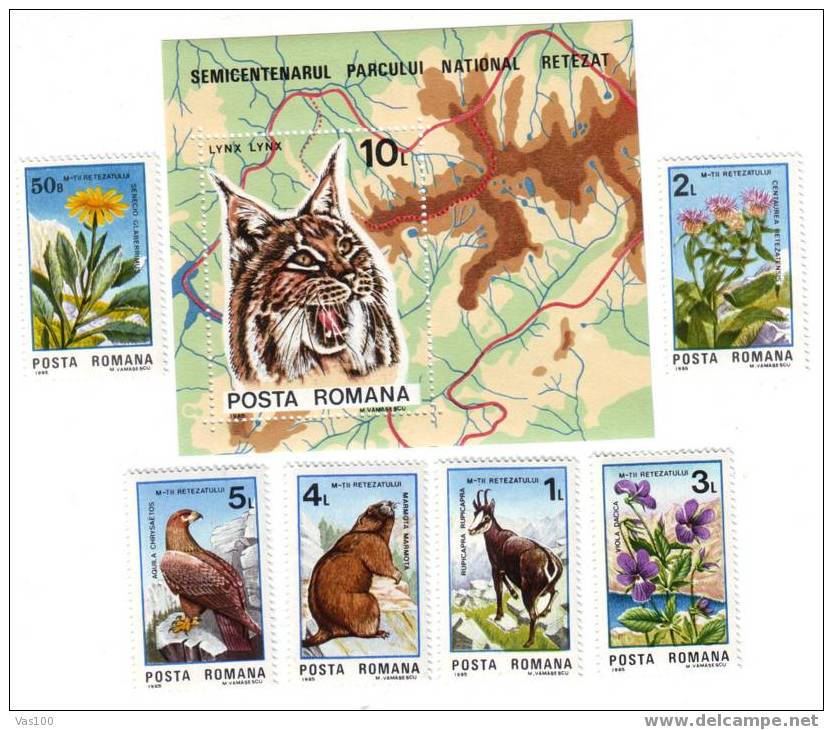 Romania 1985 Protected Animals,RETEZAT National Park,Mi.4172+Bl.,Sc.3301, MNH - Gibier