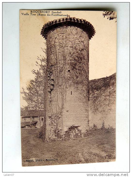 Carte Postale Ancienne : ROQUEFORT : Vielle Tour - Roquefort