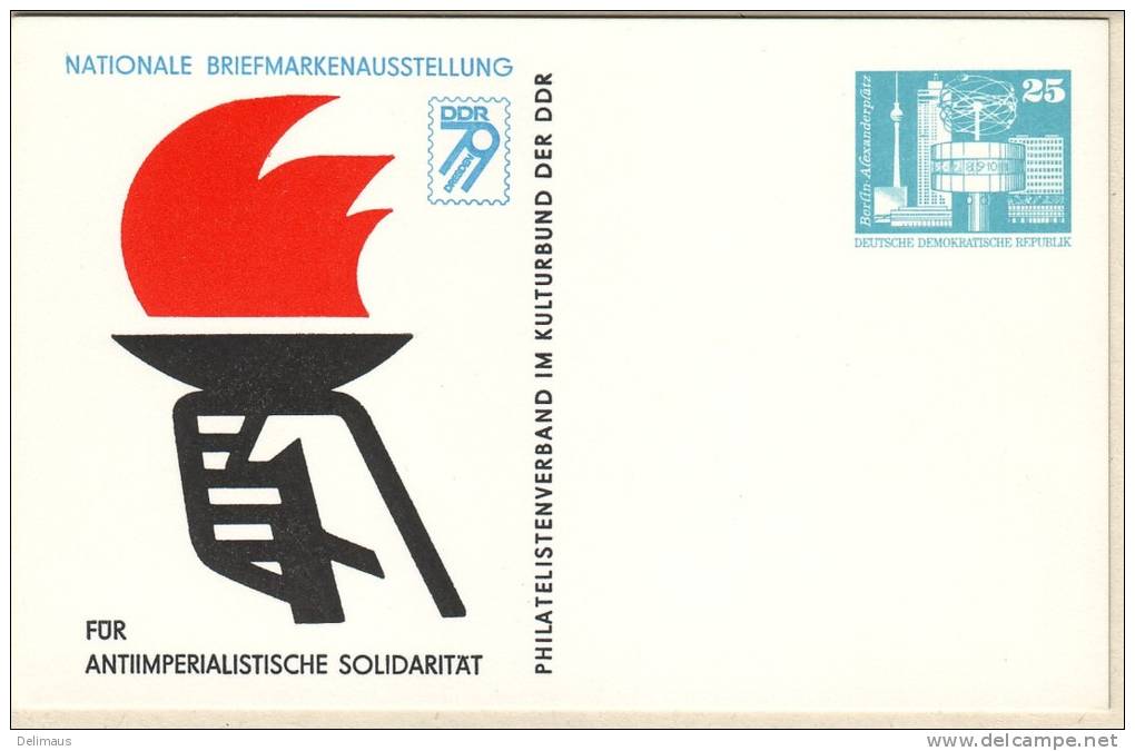 Privatganzsache Für Antiimperialistische Solidarität Zudruck: Nationale Briefmarkenausstellung - Otros & Sin Clasificación